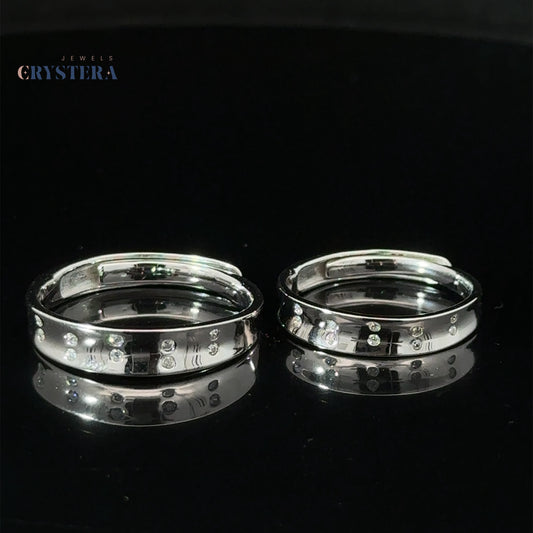 Eternal Spark Silver Couple Bands