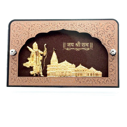 Ayodhya Temple With Ram Ji with 24kt gold leaf Table Top Medium Size
