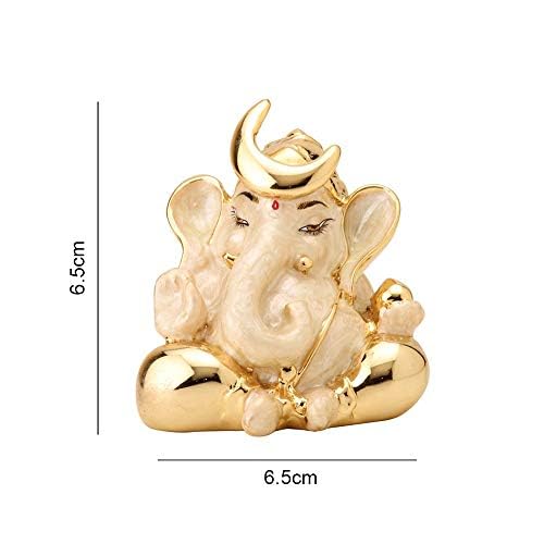 24kt Gold Plated with Pearl White Enamel 6.5cm x 6.5cm