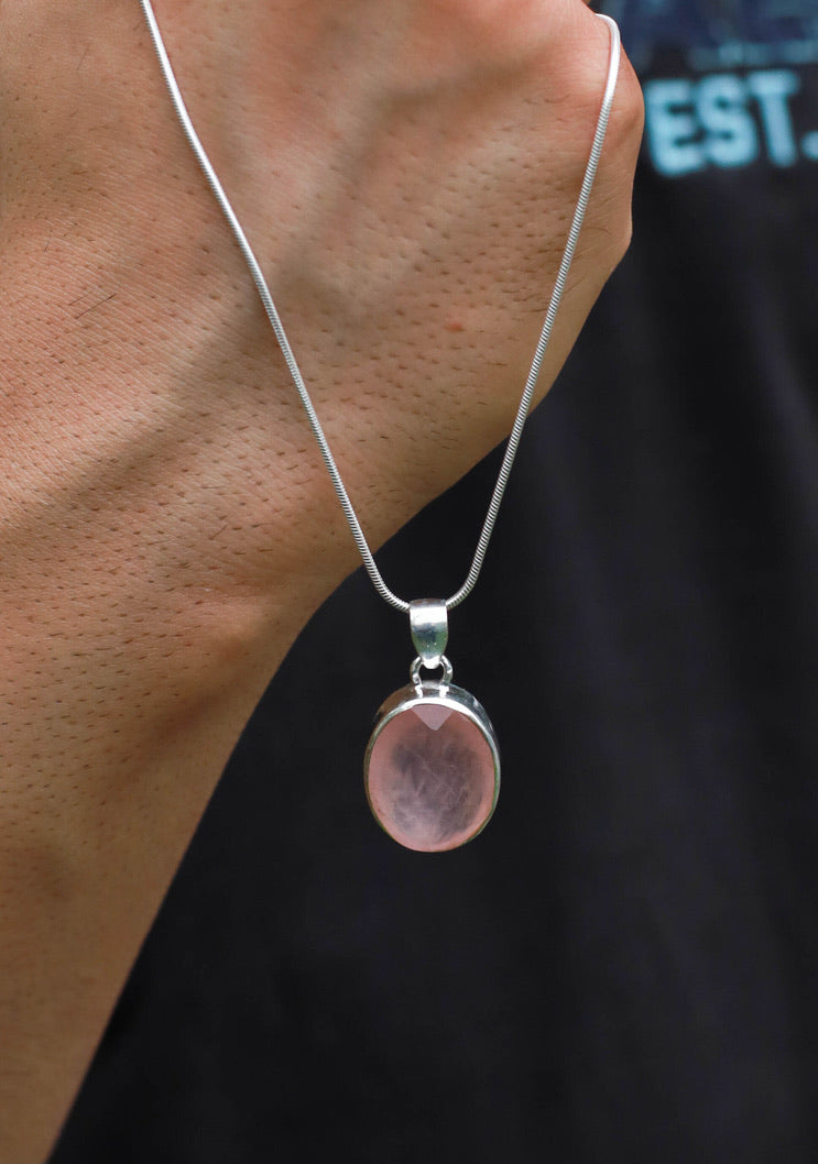 Rose quartz pendant
