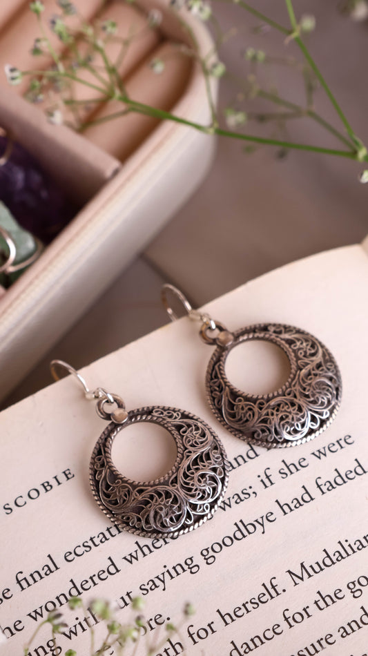 Handmade Filigree Earrings in Circle shape