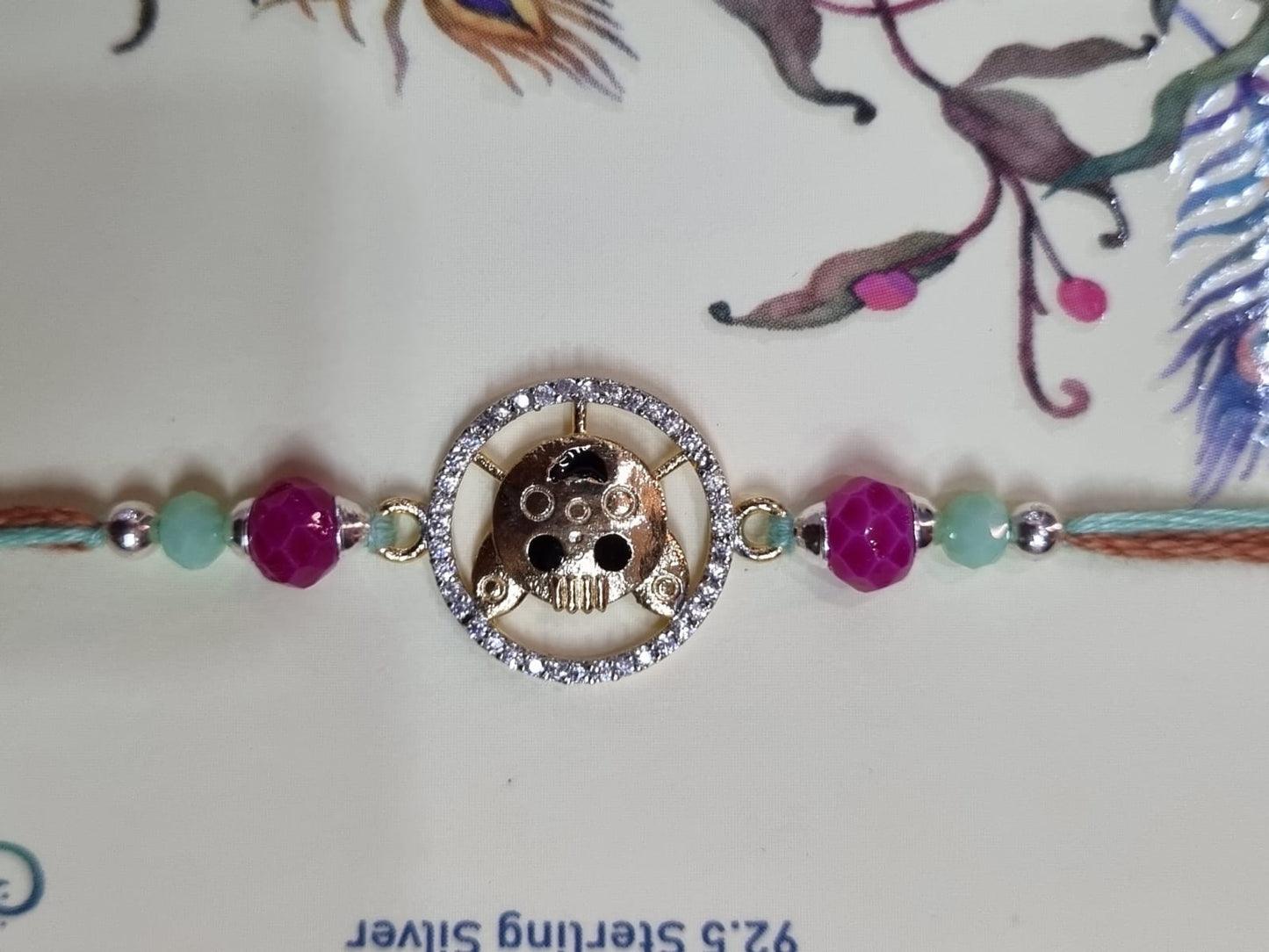 Sterling Silver Rakhi with Tiger