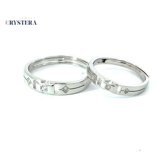 Classic Spark Silver Couple Bands
