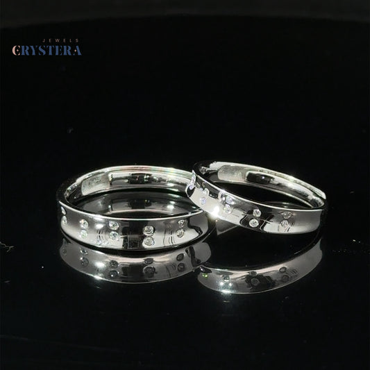 Eternal Spark Silver Couple Bands
