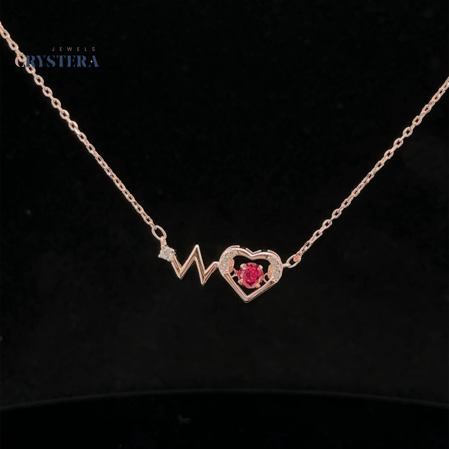 Heartbeat Necklace Rose Gold Love Jewelry