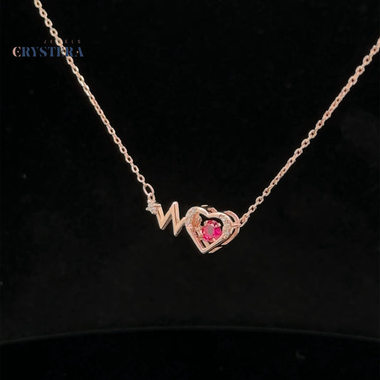 Heartbeat Necklace Rose Gold Love Jewelry