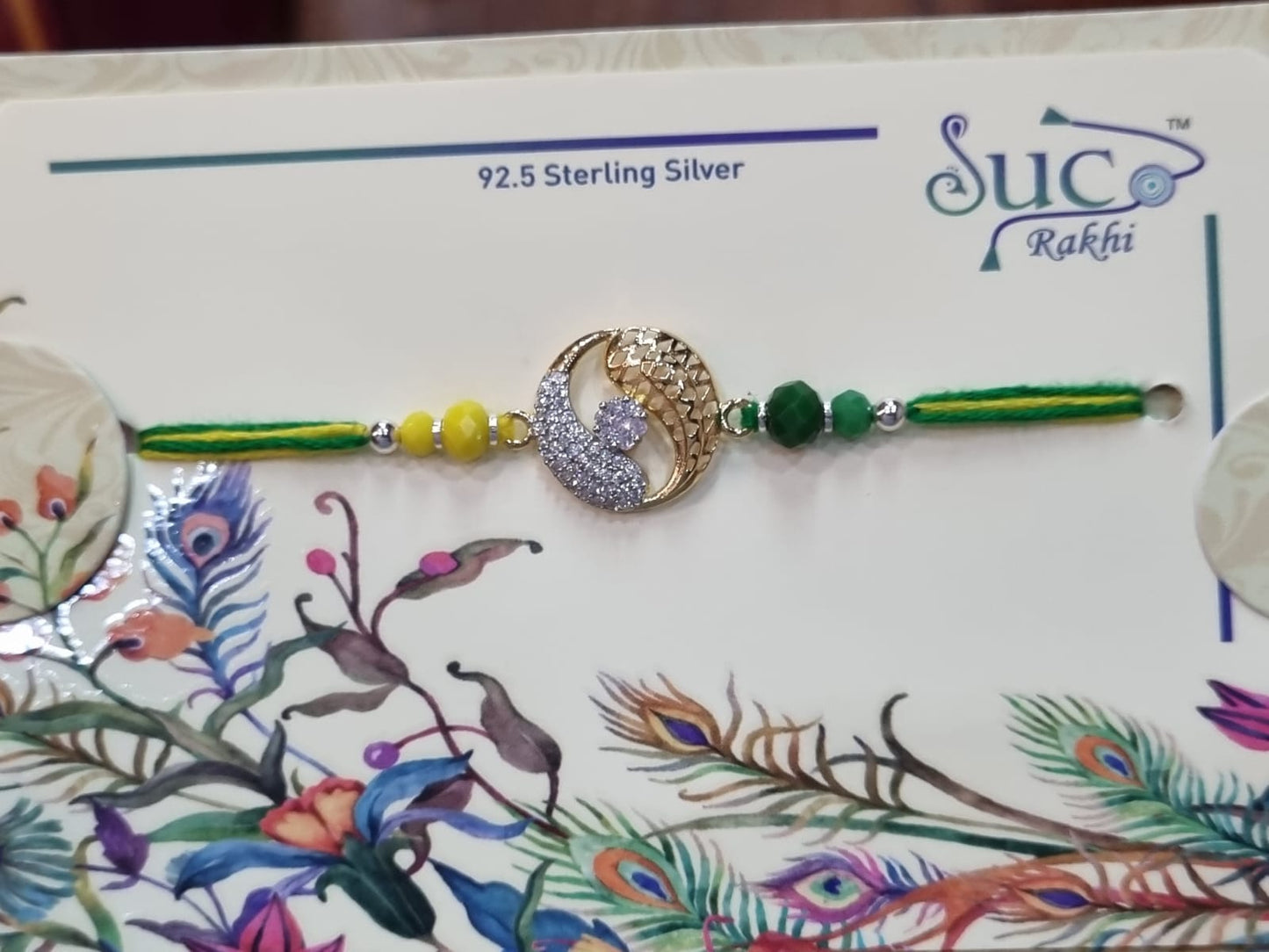 Sterling Silver Rakhi with Ying Yang