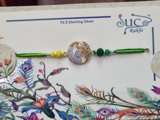 Sterling Silver Rakhi with Ying Yang