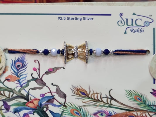Sterling Silver Damroo design Rakhi