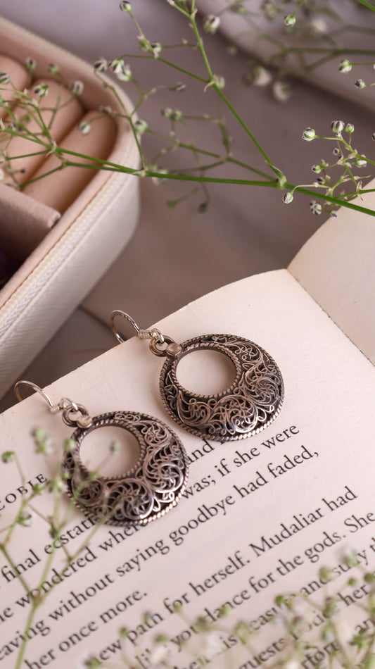 Handmade Filigree Earrings in Circle shape