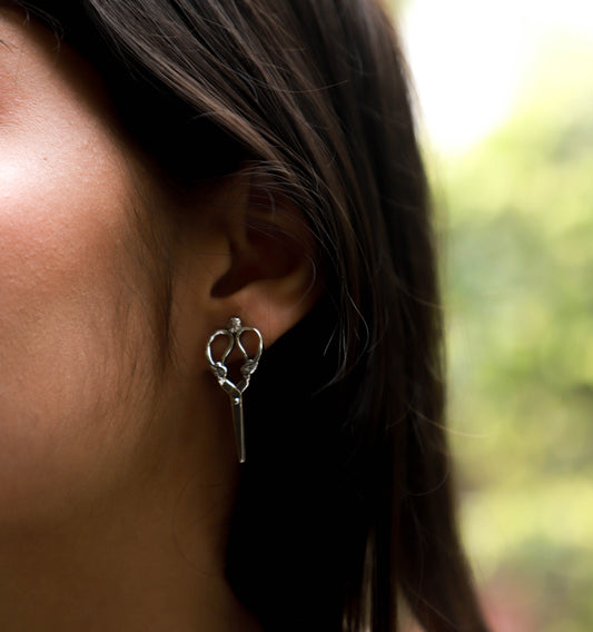 Vintage Scissor Stud Earrings