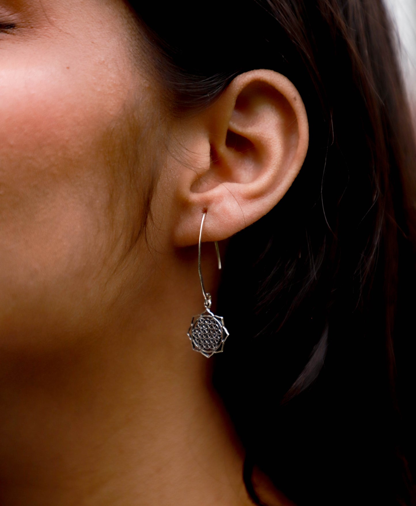 Boho Chic Mandala Drop Earrings