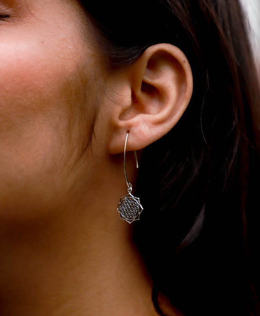Boho Chic Mandala Drop Earrings