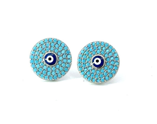 Turquoise Evil Eye Studs
