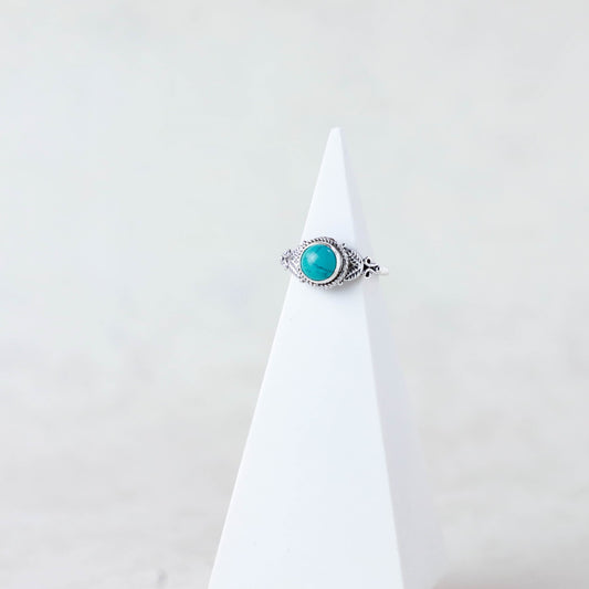 Boho Charm Turquoise Silver Ring