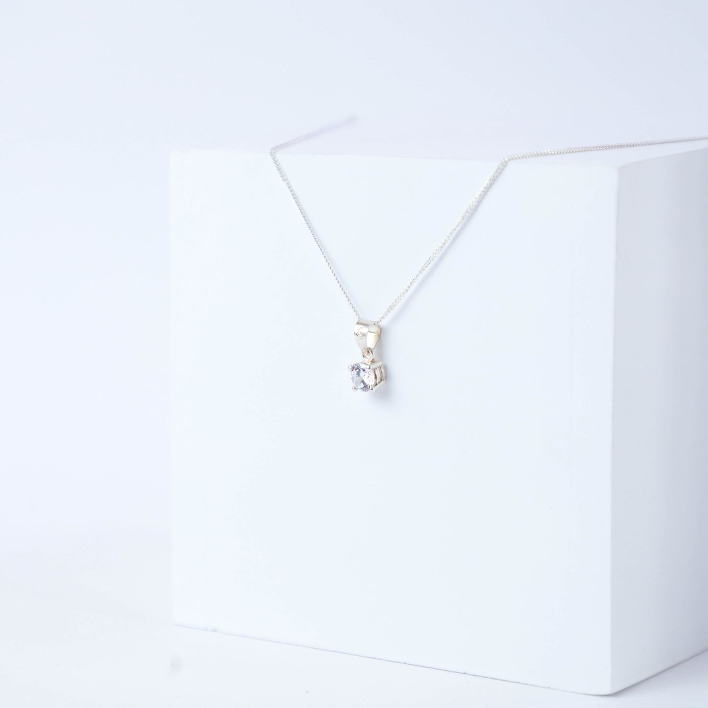 Classic Solitaire CZ Pendant