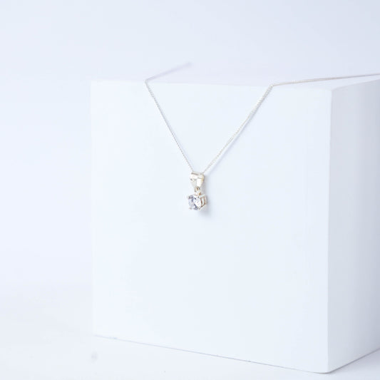 Classic Solitaire CZ Pendant
